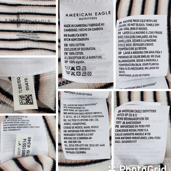 American Eagle Outfitters NWOT Striped Ribbed Knit Halter Top, Large - Picture 16 of 16